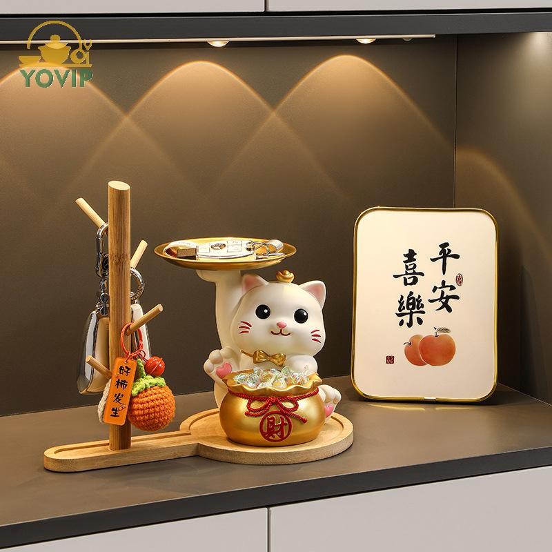YOVIP Mới Bắc Âu Cây Tre Nhánh Khay Bảo Quản Phòng Khách Để Bàn Móc Khóa Trang Sức Màn Hình Khung Khay Trang Trí Đồ Trang Trí VN