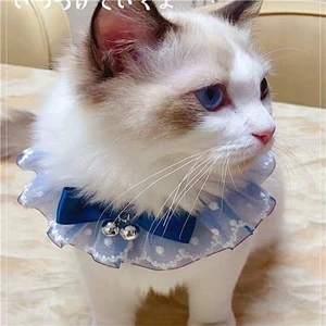 【Ready Stock】 Pet Dog Teddy Princess Lace Saliva Towel Muppet Cat Cute Scarf Bow Triangular Binder Bib Collar oOV8