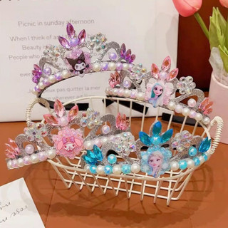 Công chúa phong cách vương miện acrylic băng đầu cho trẻ em thời trang và trang phục sáng bóng props và quà tặng