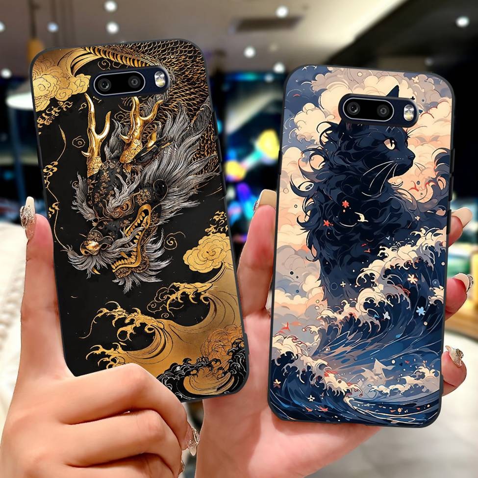 Ốp lưng LG V50S ThinQ 5G LM-V510N Silicon Thẩm Mỹ Mèo Dễ Thương Thời Trang Hoa Sơn Ốp lưng LG V50S ThinQ