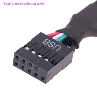 Toplanswatchstore 1 Máy Tính Bo Mạch Chủ Cáp Nối Dài USB 9 Pin 1 Nữ Đến 2 Nam Y Bộ Chia Âm Thanh HD Cáp Nối Dài Cho PC DIY 15cm VN