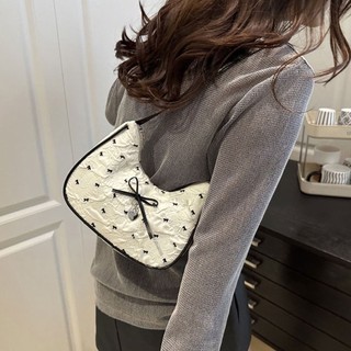 Túi Tote HOBBYIN, Túi Đeo Vai Thường Ngày Dung Tích Lớn, Thiết Kế Màu Hồng Trắng Nơ Satchels Túi Thiếu Niên Bé Gái