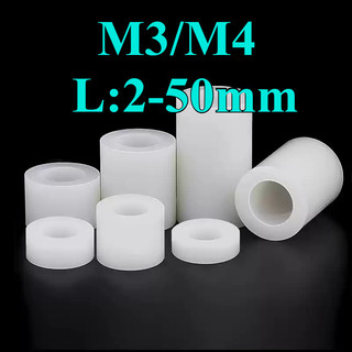((LXY) Cột Nhựa Hỗ Trợ Cột Trụ Cách Điện M3 / M4，CỘt Nhựa TRÒN CÁCH ĐIỆN lỗ，cọc nhựa TRẮNG，Màu Trắng chân cọc ，nhựa đỡ mạch không ren，Đệm Bằng Nhựa ABS Nylon Đục Lỗ (RM-VN-1)