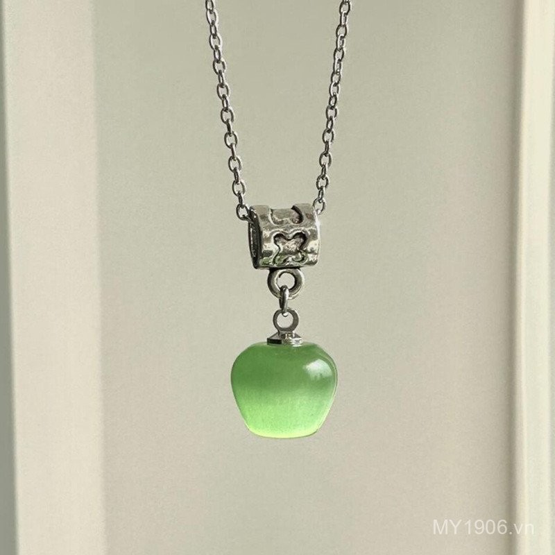 Vòng cổ xương đòn bạc hà xanh opal phong cách ngọt ngào và thoáng mát cho mùa xuân hè