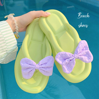 Xixitiao Đáy Mềm Đi Biển Hàn Quốc Nơ Dễ Thương Thời Trang Flip-Flops Nữ