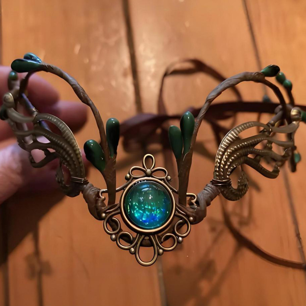 Đầu đội tóc thiết kế nhánh baroque kim loại, phụ kiện trang trí tóc cho cosplay