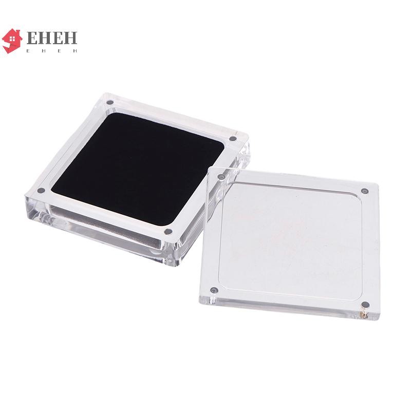 EA Acrylic Glass Top Gem Box Gem Display Stand Holder Storage Organizer Case VN
