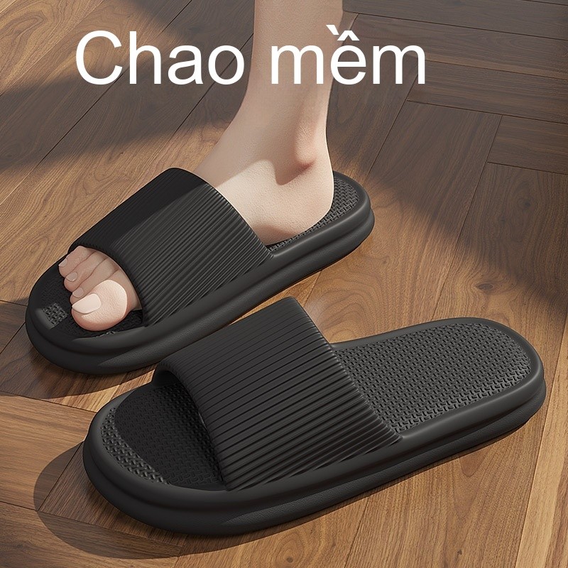 Dép tắm chống trượt unisex mùa hè size lớn êm chân cho gia đình