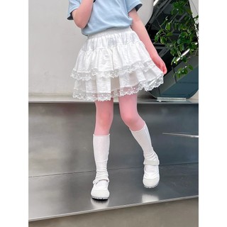 Mùa Hè Phong Cách Mới Phiên Bản Hàn Quốc Bé Gái Ren Váy Trắng Phong Cách Phương Tây Bánh Váy Trẻ Em Váy Ngắn Cho Bé