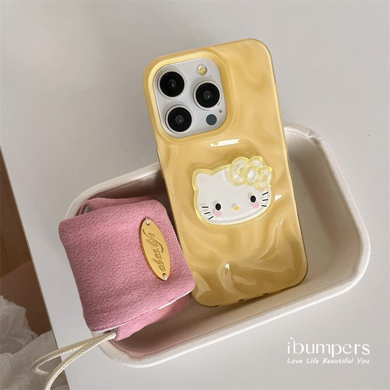 ibumpers Ốp Lưng iPhone Dễ Thương 3D Nơ Tươi Ngọt Ngào Xếp Ly Kết Cấu Mềm Ốp Lưng Điện Thoại iPhone 16 15 14 13 11 12 Pro Max 14 15 Plus
