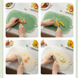 [Vận chuyển nội địa] Silicone trái cây thớt tấm phim hoạt hình dễ thương cấp thực phẩm treo nấm mốc nhà bếp cắt rau tấm