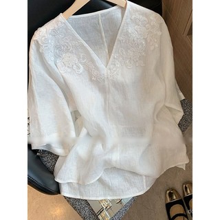 Áo Barong Hiện Đại Phong Cách Philippines, Cổ Chữ V Trắng Tay Ngắn, Phù Hợp Mùa Hè