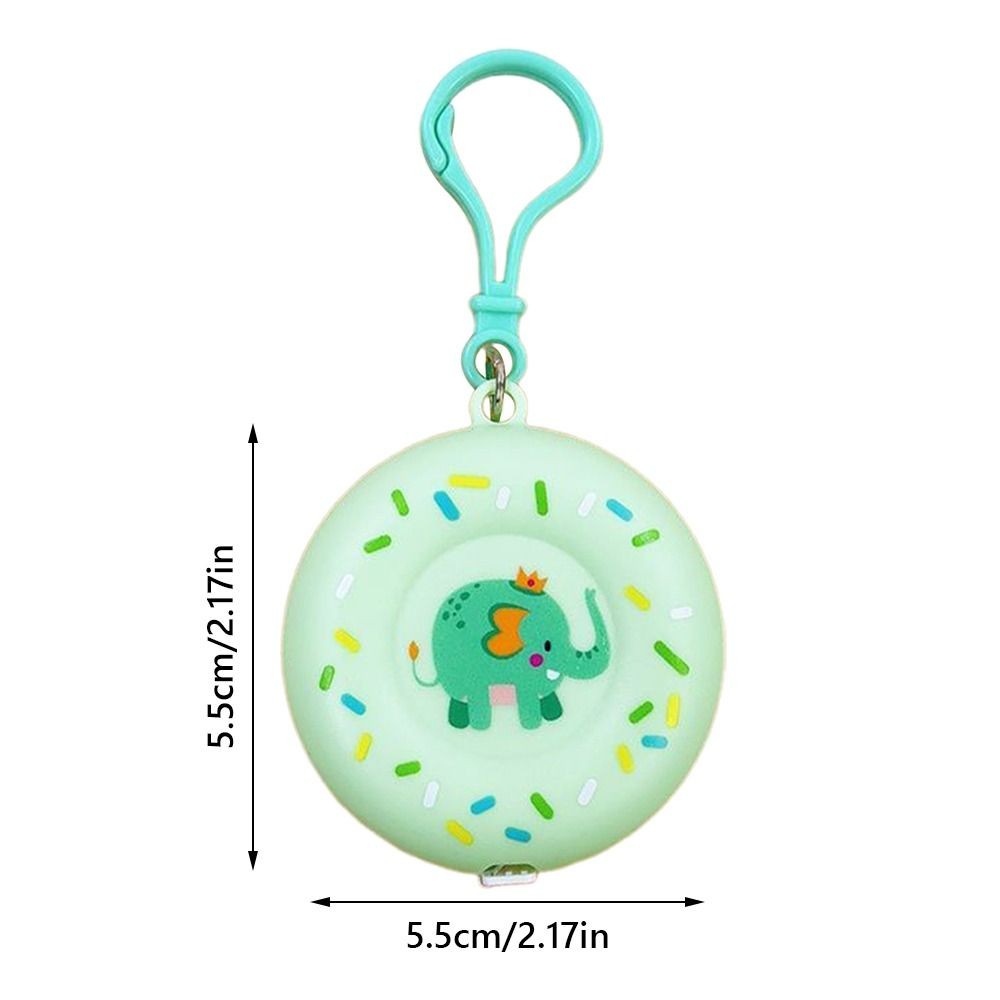 Thước da mềm SAIA, Thước đo băng keo hình hạt dẻ dài 2M, Thiết kế dễ thương Một cú nhấp chuột Rebound Quần áo da mềm Thợ may Thước thủ công Dự án thủ công