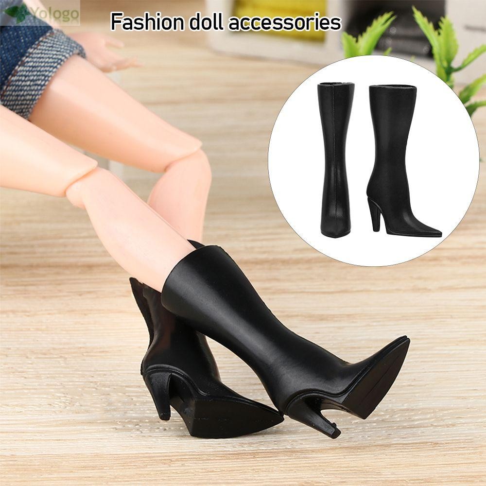 YOLOGO 1 / 3 1 / 6Doll Giày Nhựa Nữ Chân Dài 2cm Giày Bốt Đầu Gối Dài