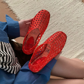 Xixitiao Sandal Đế Bằng Kiểu Dáng Thanh Lịch Họa Tiết Ren Dành Cho Nữ Thích Hợp Cho Kỳ Nghỉ