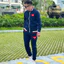Bộ Thu Đông Áo Khoác Quần Jogger Iu Ni Quy Lô Phối Bo Trắng Đỏ KCloset Set Thể Thao Chất Cotton Co Giãn NA971