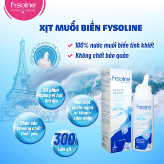 [HSD 9.2027] Xịt Fysoline Isotonic Spray, Xịt muối biển Pháp Fysoline 100ml dung dịch nước muối biển đẳng trương