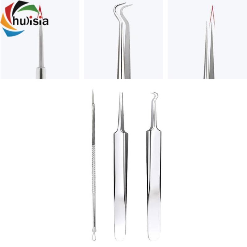 chulisia Comedone Dụng Cụ Loại Bỏ Comedone Kim Dụng Cụ Làm Đẹp Sử Dụng Tại Nhà Nhẹ Có Thể Tái Sử Dụng Nhíp Mặt Cho Nữ Nam Bé Gái trán