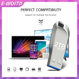 E-woitd 2TB Kim Loại Usb 3.0 Ổ Cắm Bút 2TB Usb Flash Drive 1TB Tốc Độ Cao Pendrive Chống Nước Đĩa Flash Usb Mới Nâng Cấp TYPE-C Adapter HNVN