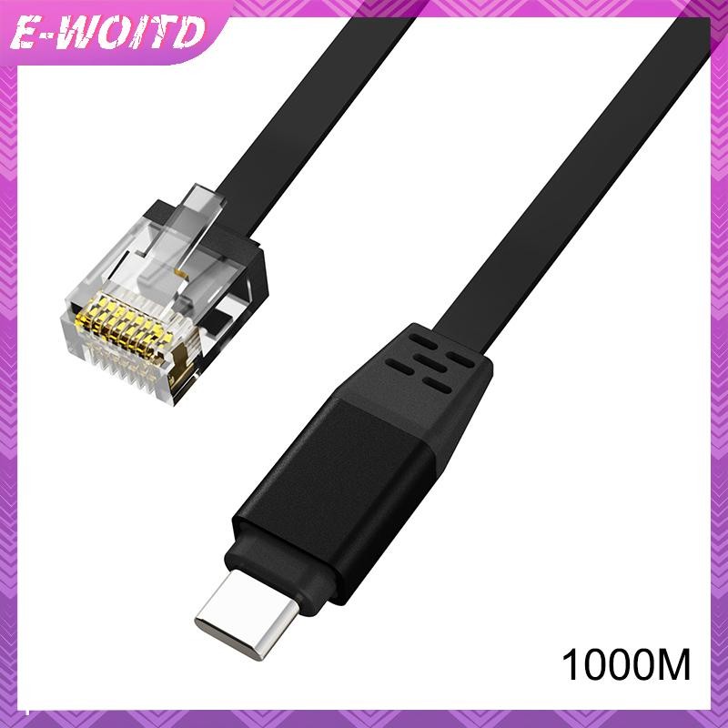 E-WOITD 1000m Type-C TO RJ45 Connecg Cáp Điện Thoại Có Dây Mạng Cho Laptop Máy Tính Bảng Cho Huawei HNVN