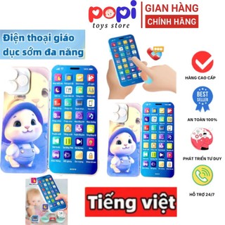 Đồ Chơi Điện Thoại Thông Minh Tiếng Việt Cho Bé, Có Đèn LED, Nhạc Vui Nhộn, Tặng Kèm Sạc, Mô Hình Điện Thoại Giáo Dục