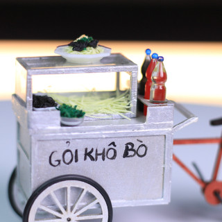 Mô hình gỗ tự lắp ráp DIY- Thế Giới Tí Hon- Hàng Rong- XE GỎI KHÔ BÒ - HR15 (Sản phẩm chưa kèm keo)