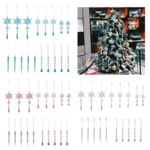 Bộ đồ trang trí cây thông Noel bằng Acrylic 18 chiếc Bộ đồ trang trí treo chống vỡ trong suốt