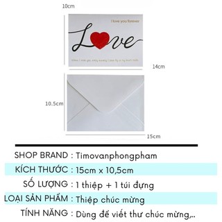 Thiệp Giấy Trái Tim Love Vintage Tặng Quà Sinh Nhật Chúc Mừng Người Yêu Bạn Gái Timo GQ58