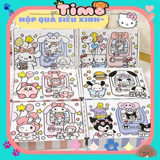 Hộp Quà Giấy In Hoạ Tiết Hoạt Hình Kuromi Shin Cute Tổng Hợp Gói Card Đóng Hàng Tặng GQ62