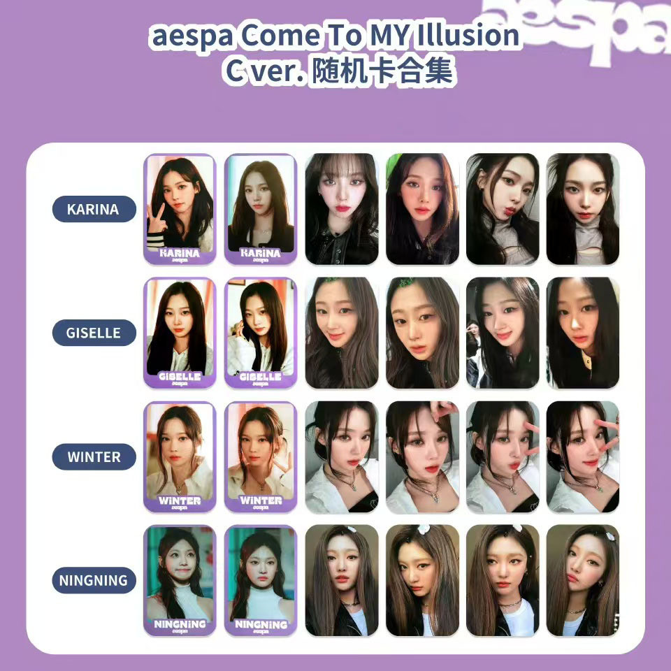 Æspa Come To My illusion Pop Up Store Thẻ giao dịch ngẫu nhiên Photocard