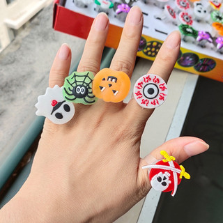10 Chiếc Halloween Phát Sáng Nhẫn & Đèn LED Nhấp Nháy Bí Ngô Ngón Tay Đèn Ngủ Vòng Tay Vui Vẻ Đồ Chơi Trẻ Em Cho Đêm Ma Quái