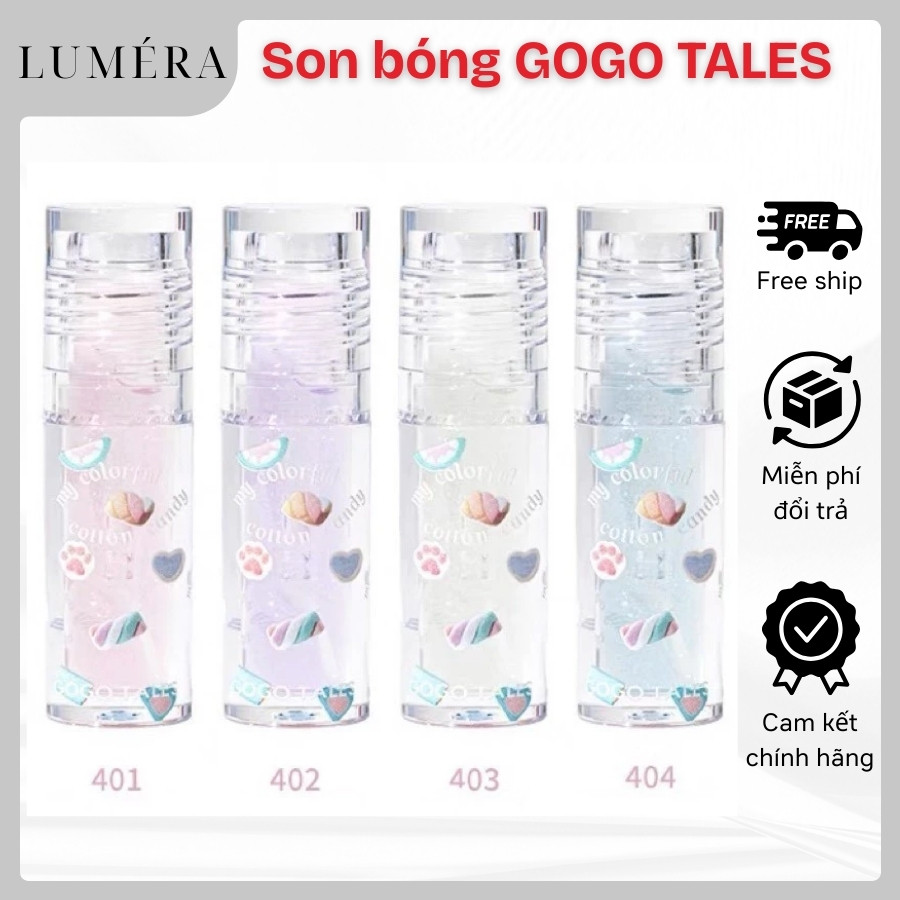 Son Bóng GOGO TALES GT394 Cho Môi Căng Mọng Marshmallow Soft Lip Oil
