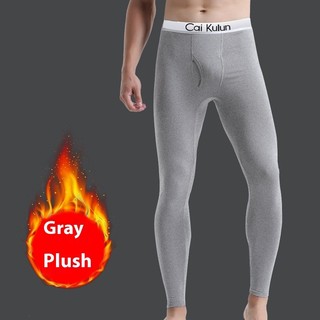 Quần legging nam chất liệu nhiệt dày và nhung, thiết kế ôm vừa phải, màu sắc đơn giản