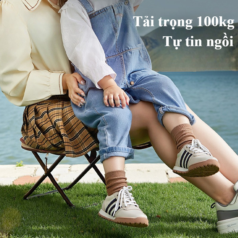 Ghế Gấp Dã Ngoại,Phù Hợp Cắm Trại & Câu Cá,Khung Thép Carbon Chịu 100kg,Dễ dàng mang theo