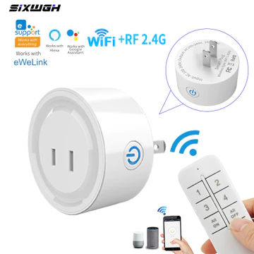 Ổ cắm thông minh WiFi công tắc ổ cắm điều khiển từ xa hỗ trợ điều khiển ứng dụng EWeLink và điều khiển giọng nói loa nhà Alexa / Google