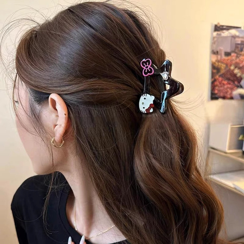 Kẹp tóc hai mặt cho bé gái lên mái updo, kiểu dáng đáng yêu như nhân vật Kitty Cat và cá Mập,series ngọt ngào và mát mẻ