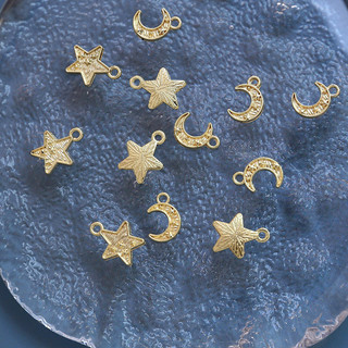 Hợp Kim Ngôi Sao Mặt Trăng Mặt Dây Chuyền DIY Handmade Trang Sức Vòng Cổ Bông Tai Mặt Dây Chuyền Phụ Kiện Chất Liệu