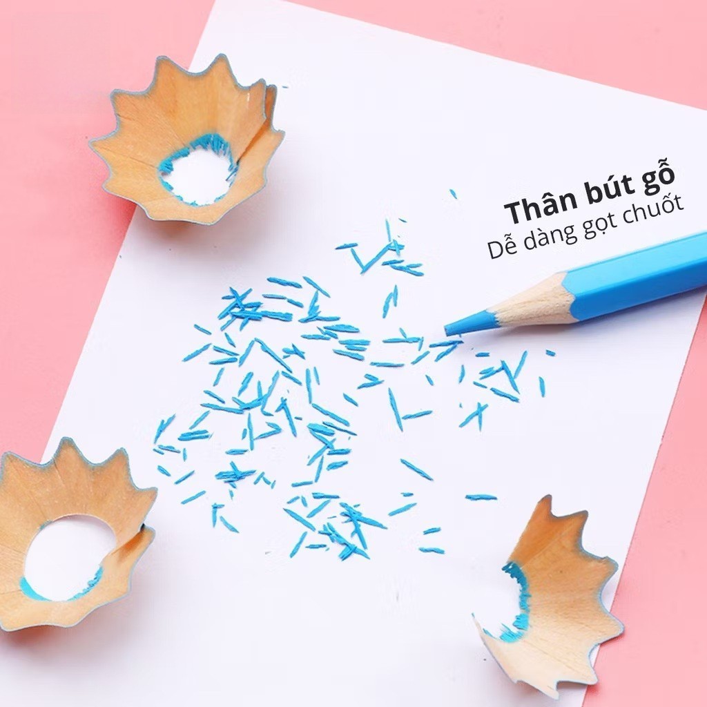 Bút Chì Màu Gốc Dầu Deli Dạng Cốc 12/24/36/48 Màu - Bút Chì Gỗ Khô Tự Nhiên An Toàn