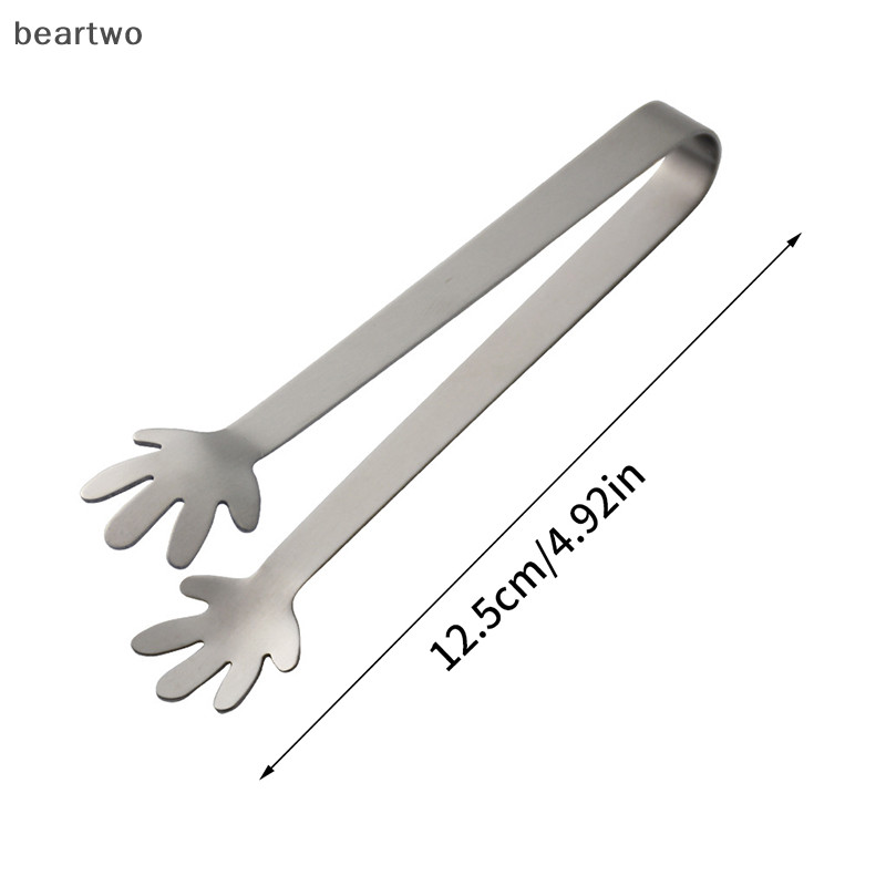 < Beartwo > Kẹp Đá Bằng Thép Không Gỉ Đường Kẹp Thực Phẩm BBQ Kẹp Đá Dụng Cụ Thanh Bếp Phục Vụ Tông Phụ Kiện Nhà Bếp Đẹp