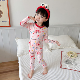(1-8Y) Bộ Đồ Ngủ Bé Gái Thu Đông Bộ Đồ Lót Hoạt Hình Kumic Giai Điệu Kỳ Lân In Hình Quần Áo Nhà Bé Gái Hai Mảnh Bộ Bé Gái Tay Dài P