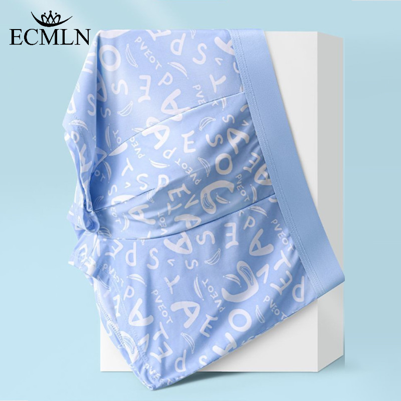 Mô tả Ecmn Nam Mùa Hè Slim Fit Boxer Quần Đùi Ice Silk Thanh Niên Kháng Khuẩn Thể Thao Boxer Quần Lót - 3