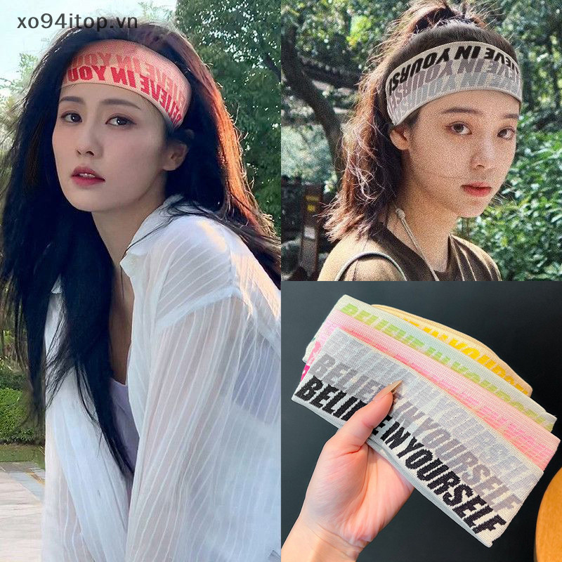Xoitop Thời Trang Mới Thể Thao Tin Vào Bản Thân Cotton Co Giãn Turban Mũ Co Giãn Cổ Yoga Tóc Cho Vũ Biker VN