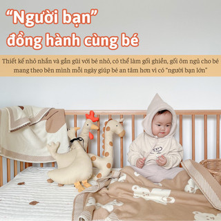 Thú Bông Bunnies House Cotton Nhẹ, Bé Ôm Ngủ Dịu Êm, Dễ Mang Theo