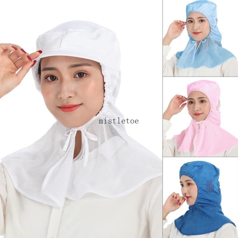 Mũ trùm đầu cổ MIS có bảo hiểm tóc cho mũ làm việc chống bụi thoáng khí công nghiệp
