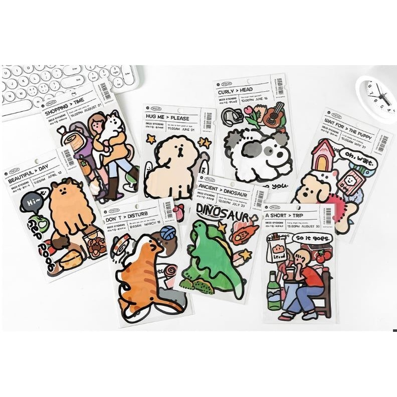 Sticker Động vật viền đen (2 tấm)