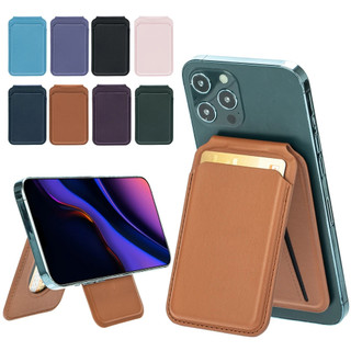 Từ Gấp Ví Đựng Thẻ Bao Da Cho Magsafe IPhone 14 13 15 11 Pro Max 12 Plus 15Pro 14Pro Macsafe Stand Cover