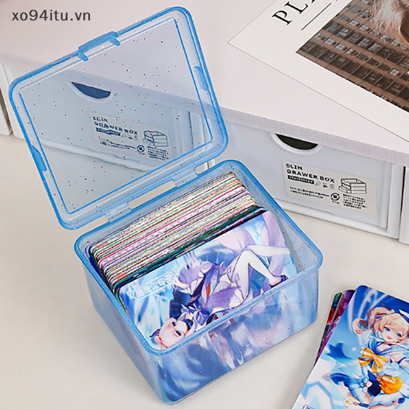 Xoitu Mới Trong Suốt Nhựa Hộp Bảo Quản Photocards Thẻ Nhỏ Hộp Bảo Quản Bàn Tổ Chức Hộp Phân Loại Văn Phòng Phẩm VN
