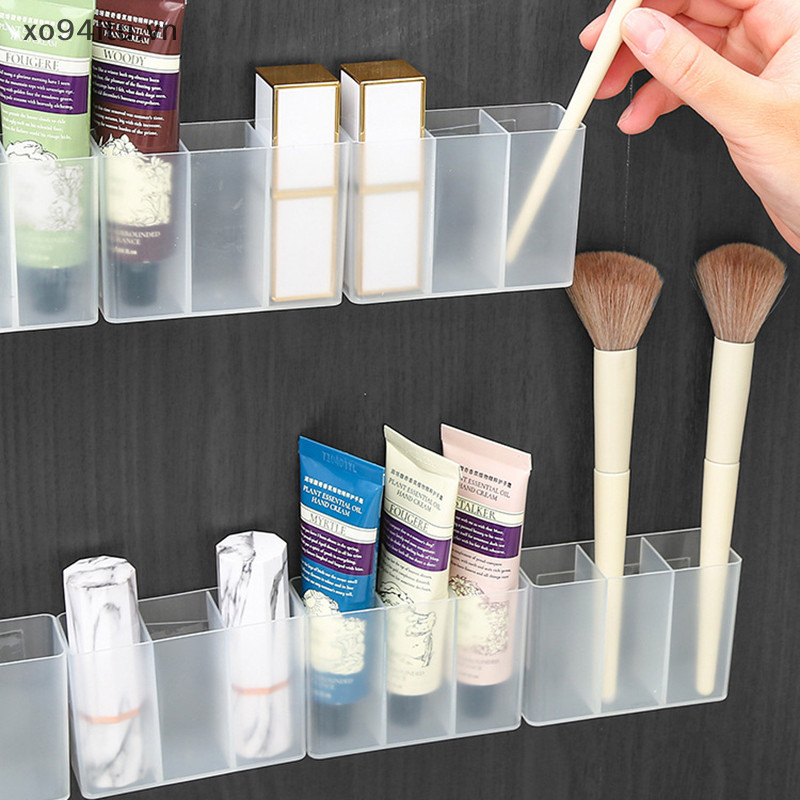 Xoitu Treo Tường 3 Lưới Hộp Trang Sức Tủ Tự Dính Đồ lặt vặt Hộp Bảo Quản Lông Mày Bút Chì Môi Kính Tổ Chức VN