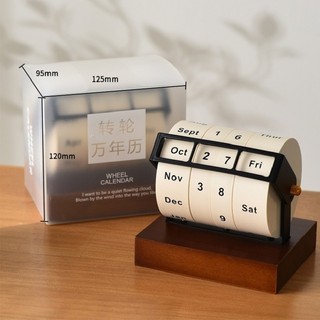 Trang Trí Nhà Cửa Phong Cách Mới Lịch Bánh Xe Lịch Vạn Niên Lớn Sáng Tạo Xoay Để Bàn Trang Trí Lịch Để Bàn