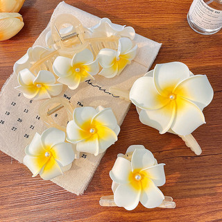 Frangipani Grab Kẹp Nữ 2026 Mới Cao Cấp Cảm Ứng Hoa Cá Mập Kẹp